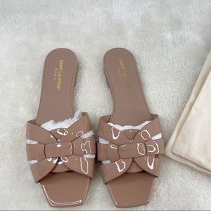 SAINT LAURENT Pink Tribute Sandals